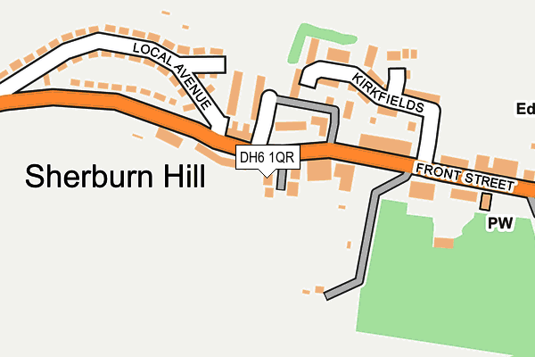DH6 1QR map - OS OpenMap – Local (Ordnance Survey)