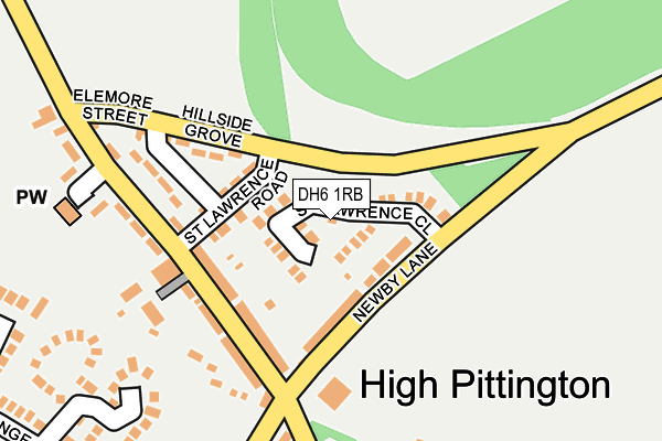 DH6 1RB map - OS OpenMap – Local (Ordnance Survey) DH6 1RB map - OS OpenMap – Local (Ordnance Survey)