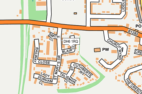 DH6 1RQ map - OS OpenMap – Local (Ordnance Survey) DH6 1RQ map - OS OpenMap – Local (Ordnance Survey)