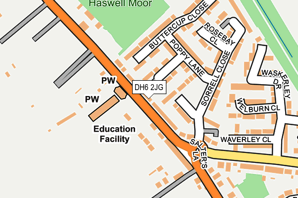 DH6 2JG map - OS OpenMap – Local (Ordnance Survey) DH6 2JG map - OS OpenMap – Local (Ordnance Survey)