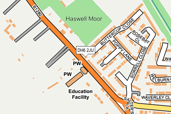 DH6 2JU map - OS OpenMap – Local (Ordnance Survey) DH6 2JU map - OS OpenMap – Local (Ordnance Survey)