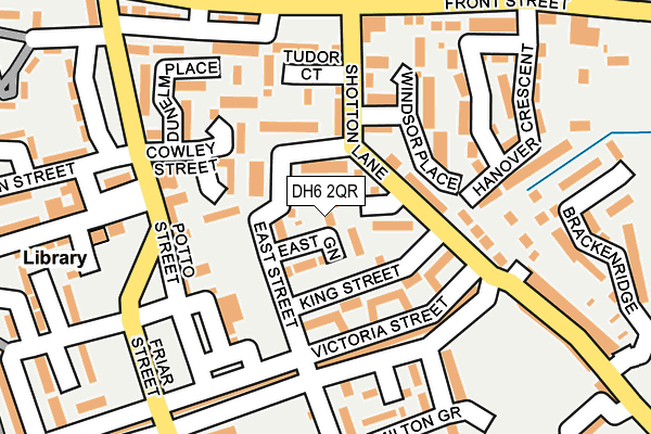 DH6 2QR map - OS OpenMap – Local (Ordnance Survey) DH6 2QR map - OS OpenMap – Local (Ordnance Survey)