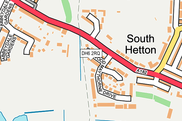 DH6 2RQ map - OS OpenMap – Local (Ordnance Survey) DH6 2RQ map - OS OpenMap – Local (Ordnance Survey)