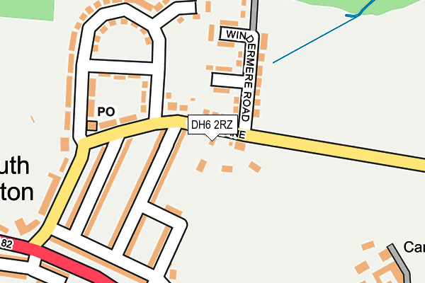 DH6 2RZ map - OS OpenMap – Local (Ordnance Survey) DH6 2RZ map - OS OpenMap – Local (Ordnance Survey)