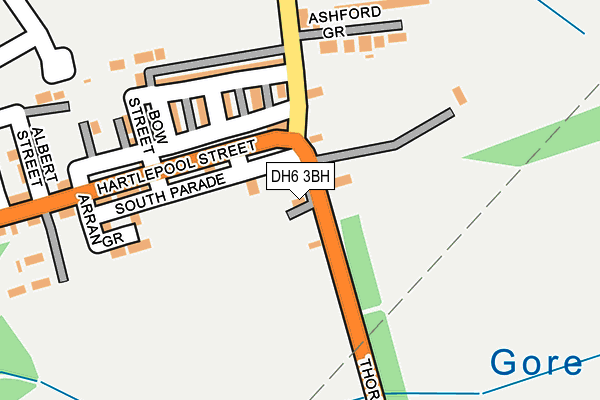 DH6 3BH map - OS OpenMap – Local (Ordnance Survey) DH6 3BH map - OS OpenMap – Local (Ordnance Survey)