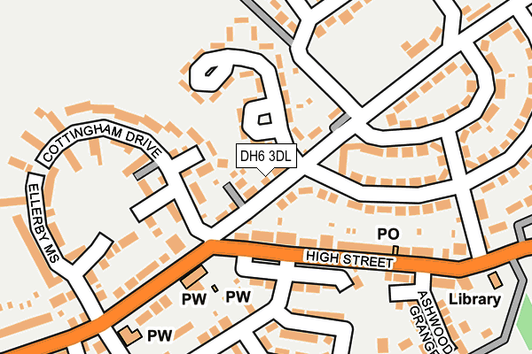DH6 3DL map - OS OpenMap – Local (Ordnance Survey) DH6 3DL map - OS OpenMap – Local (Ordnance Survey)