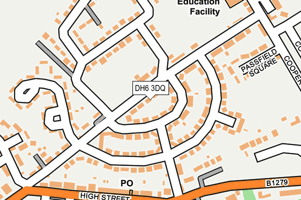 DH6 3DQ map - OS OpenMap – Local (Ordnance Survey) DH6 3DQ map - OS OpenMap – Local (Ordnance Survey)