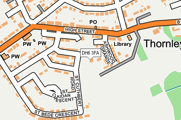 DH6 3FA map - OS OpenMap – Local (Ordnance Survey) DH6 3FA map - OS OpenMap – Local (Ordnance Survey)