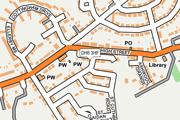 DH6 3HF map - OS OpenMap – Local (Ordnance Survey) DH6 3HF map - OS OpenMap – Local (Ordnance Survey)