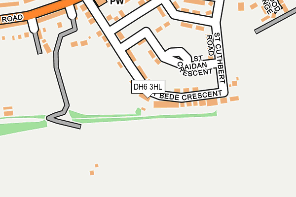 DH6 3HL map - OS OpenMap – Local (Ordnance Survey) DH6 3HL map - OS OpenMap – Local (Ordnance Survey)