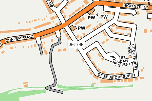 DH6 3HN map - OS OpenMap – Local (Ordnance Survey) DH6 3HN map - OS OpenMap – Local (Ordnance Survey)