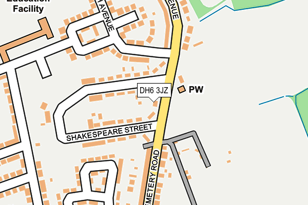 DH6 3JZ map - OS OpenMap – Local (Ordnance Survey) DH6 3JZ map - OS OpenMap – Local (Ordnance Survey)