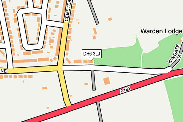 DH6 3LJ map - OS OpenMap – Local (Ordnance Survey) DH6 3LJ map - OS OpenMap – Local (Ordnance Survey)