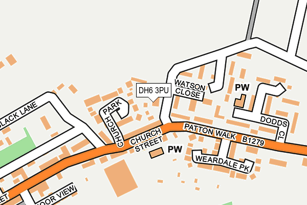 DH6 3PU map - OS OpenMap – Local (Ordnance Survey) DH6 3PU map - OS OpenMap – Local (Ordnance Survey)