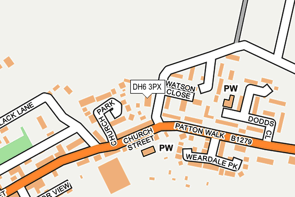DH6 3PX map - OS OpenMap – Local (Ordnance Survey) DH6 3PX map - OS OpenMap – Local (Ordnance Survey)