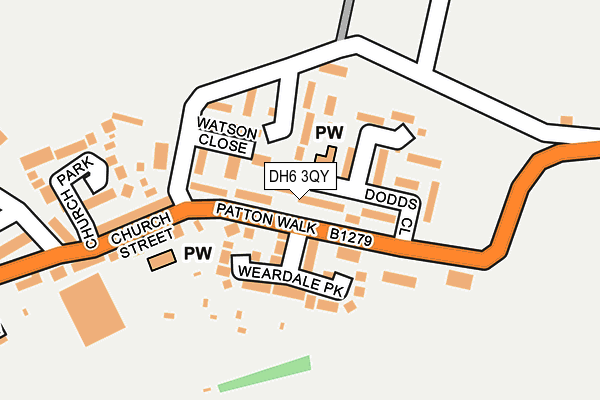 DH6 3QY map - OS OpenMap – Local (Ordnance Survey) DH6 3QY map - OS OpenMap – Local (Ordnance Survey)