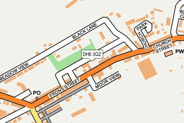 DH6 3QZ map - OS OpenMap – Local (Ordnance Survey) DH6 3QZ map - OS OpenMap – Local (Ordnance Survey)
