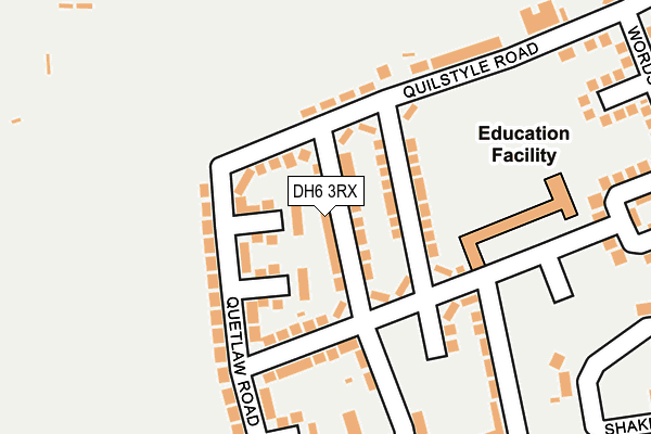 DH6 3RX map - OS OpenMap – Local (Ordnance Survey) DH6 3RX map - OS OpenMap – Local (Ordnance Survey)