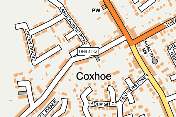 DH6 4DQ map - OS OpenMap – Local (Ordnance Survey)