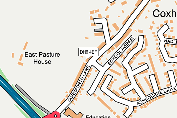 DH6 4EF map - OS OpenMap – Local (Ordnance Survey)
