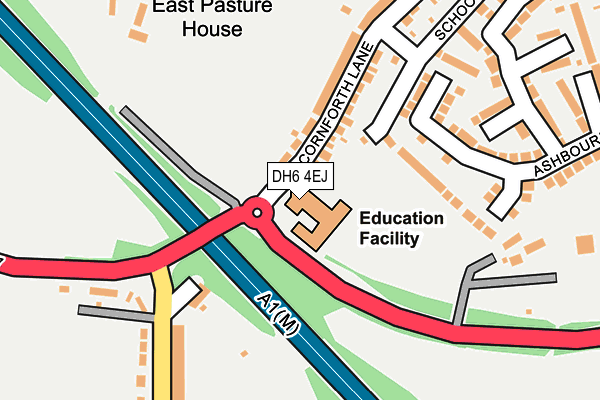 DH6 4EJ map - OS OpenMap – Local (Ordnance Survey) DH6 4EJ map - OS OpenMap – Local (Ordnance Survey)