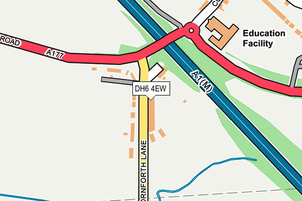 DH6 4EW map - OS OpenMap – Local (Ordnance Survey) DH6 4EW map - OS OpenMap – Local (Ordnance Survey)