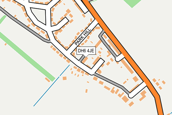 DH6 4JE map - OS OpenMap – Local (Ordnance Survey) DH6 4JE map - OS OpenMap – Local (Ordnance Survey)