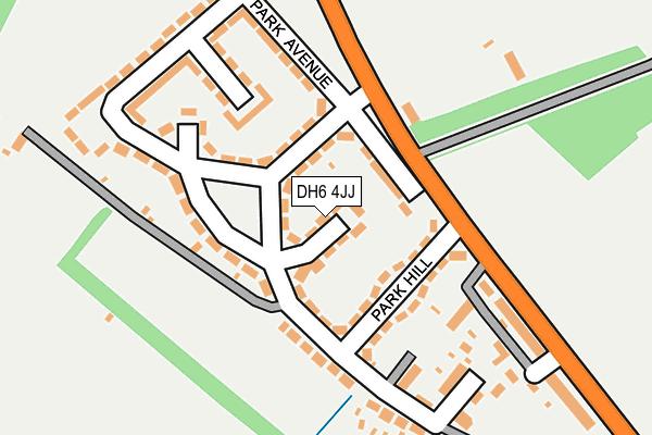 DH6 4JJ map - OS OpenMap – Local (Ordnance Survey) DH6 4JJ map - OS OpenMap – Local (Ordnance Survey)