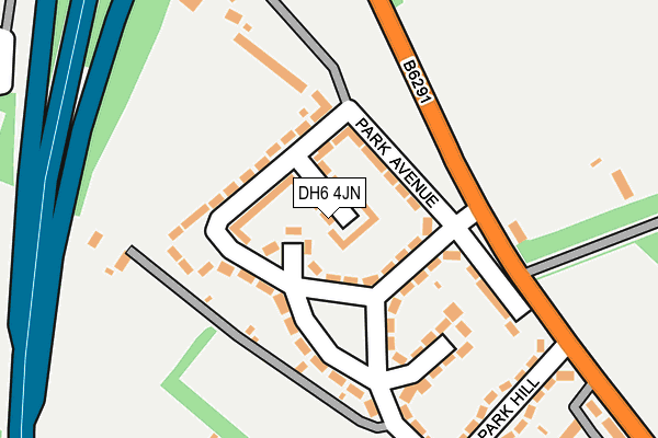 DH6 4JN map - OS OpenMap – Local (Ordnance Survey) DH6 4JN map - OS OpenMap – Local (Ordnance Survey)