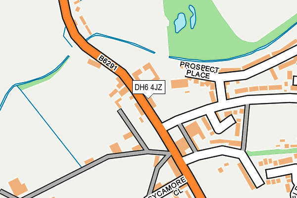 DH6 4JZ map - OS OpenMap – Local (Ordnance Survey) DH6 4JZ map - OS OpenMap – Local (Ordnance Survey)