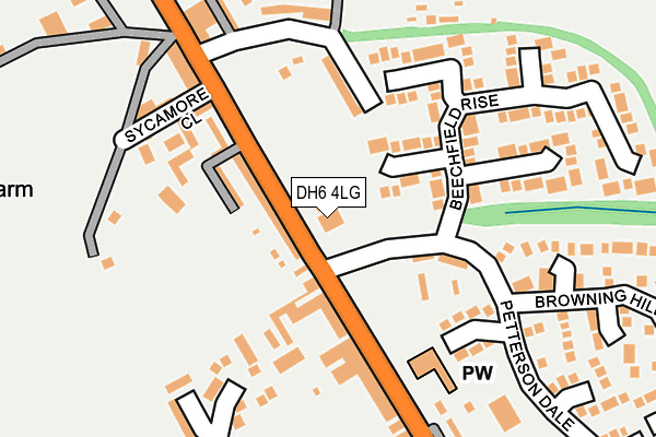 DH6 4LG map - OS OpenMap – Local (Ordnance Survey) DH6 4LG map - OS OpenMap – Local (Ordnance Survey)