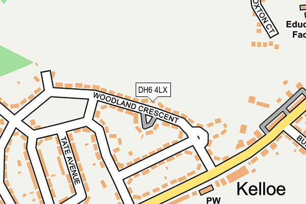 DH6 4LX map - OS OpenMap – Local (Ordnance Survey) DH6 4LX map - OS OpenMap – Local (Ordnance Survey)