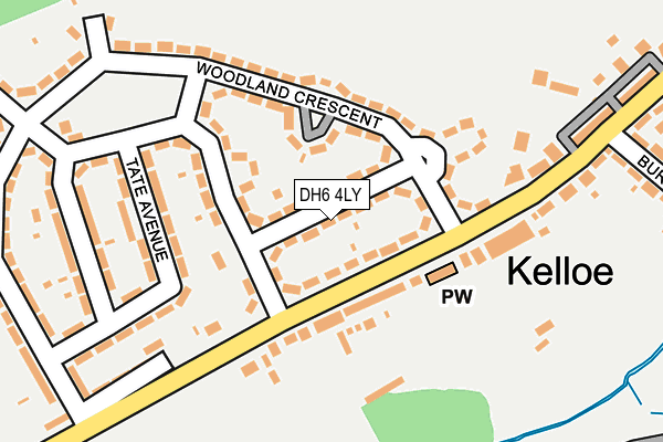 DH6 4LY map - OS OpenMap – Local (Ordnance Survey) DH6 4LY map - OS OpenMap – Local (Ordnance Survey)
