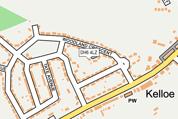 DH6 4LZ map - OS OpenMap – Local (Ordnance Survey) DH6 4LZ map - OS OpenMap – Local (Ordnance Survey)