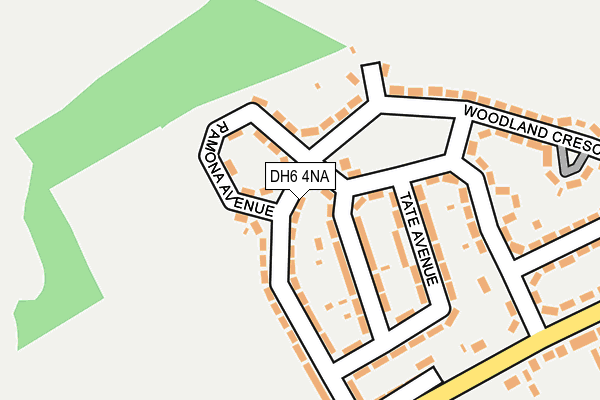 DH6 4NA map - OS OpenMap – Local (Ordnance Survey) DH6 4NA map - OS OpenMap – Local (Ordnance Survey)