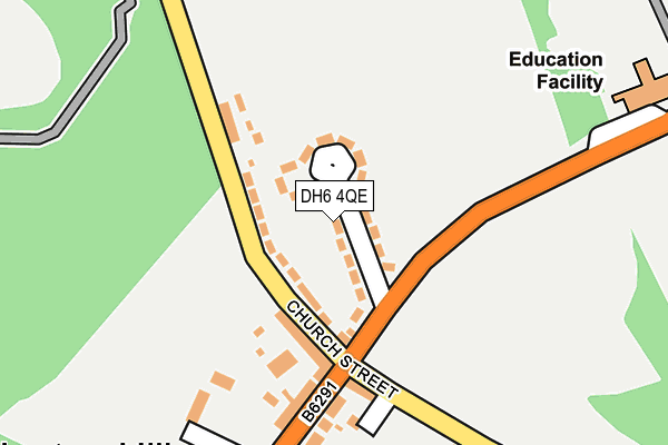 DH6 4QE map - OS OpenMap – Local (Ordnance Survey) DH6 4QE map - OS OpenMap – Local (Ordnance Survey)