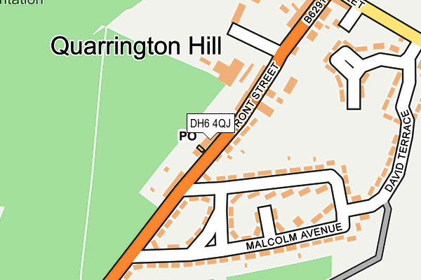 DH6 4QJ map - OS OpenMap – Local (Ordnance Survey) DH6 4QJ map - OS OpenMap – Local (Ordnance Survey)