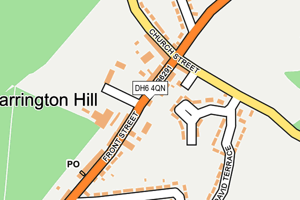 DH6 4QN map - OS OpenMap – Local (Ordnance Survey) DH6 4QN map - OS OpenMap – Local (Ordnance Survey)