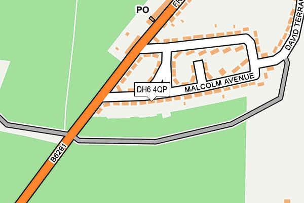 DH6 4QP map - OS OpenMap – Local (Ordnance Survey) DH6 4QP map - OS OpenMap – Local (Ordnance Survey)