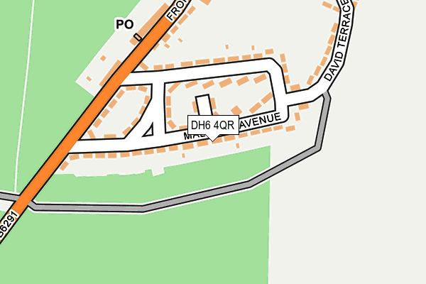 DH6 4QR map - OS OpenMap – Local (Ordnance Survey) DH6 4QR map - OS OpenMap – Local (Ordnance Survey)