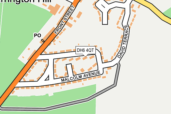 DH6 4QT map - OS OpenMap – Local (Ordnance Survey) DH6 4QT map - OS OpenMap – Local (Ordnance Survey)