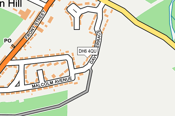 DH6 4QU map - OS OpenMap – Local (Ordnance Survey) DH6 4QU map - OS OpenMap – Local (Ordnance Survey)