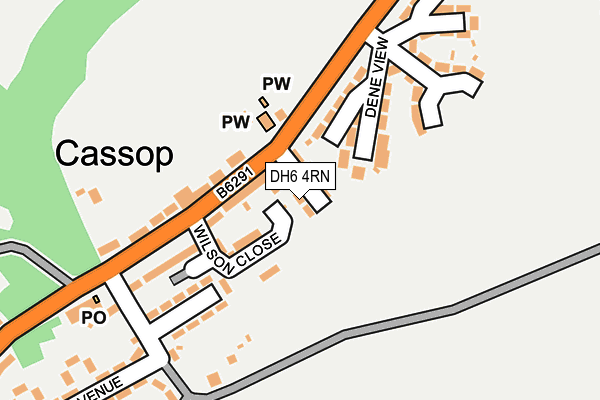 DH6 4RN map - OS OpenMap – Local (Ordnance Survey) DH6 4RN map - OS OpenMap – Local (Ordnance Survey)
