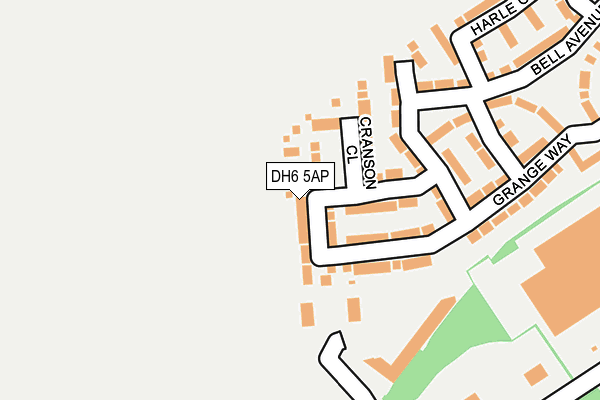 DH6 5AP map - OS OpenMap – Local (Ordnance Survey)