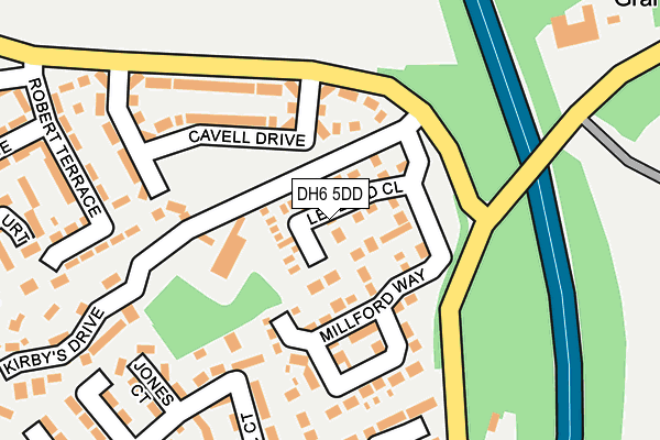 DH6 5DD map - OS OpenMap – Local (Ordnance Survey) DH6 5DD map - OS OpenMap – Local (Ordnance Survey)