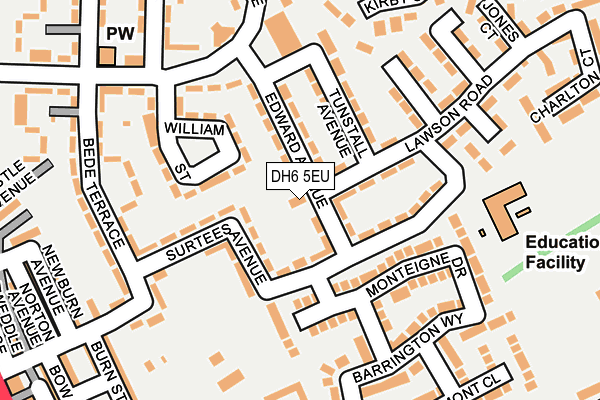 DH6 5EU map - OS OpenMap – Local (Ordnance Survey) DH6 5EU map - OS OpenMap – Local (Ordnance Survey)