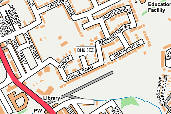 DH6 5EZ map - OS OpenMap – Local (Ordnance Survey) DH6 5EZ map - OS OpenMap – Local (Ordnance Survey)