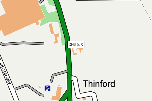 DH6 5JX map - OS OpenMap – Local (Ordnance Survey) DH6 5JX map - OS OpenMap – Local (Ordnance Survey)