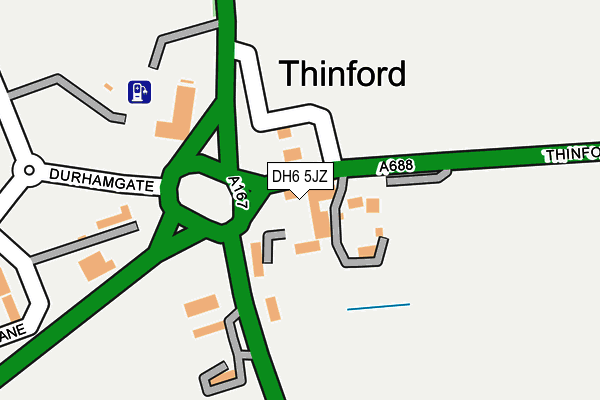 DH6 5JZ map - OS OpenMap – Local (Ordnance Survey) DH6 5JZ map - OS OpenMap – Local (Ordnance Survey)