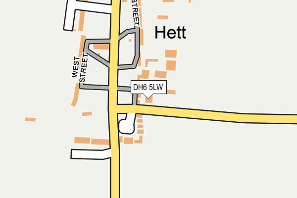 DH6 5LW map - OS OpenMap – Local (Ordnance Survey) DH6 5LW map - OS OpenMap – Local (Ordnance Survey)